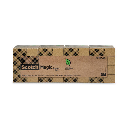 Picture of Magic Greener Tape, 1" Core, 0.75" x 75 ft, Clear, 16/Pack