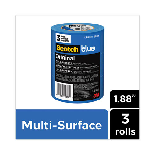 Picture of Original Multi-Surface Painter's Tape, 3" Core, 1.88" x 60 yds, Blue, 3/Pack