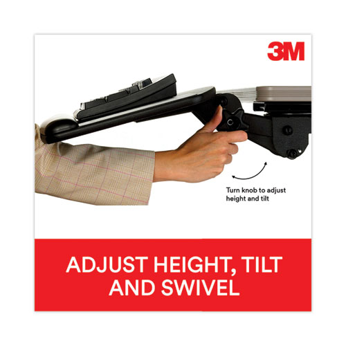 Picture of Knob Adjust Keyboard Tray With Standard Platform, 25.2w x 12d, Black