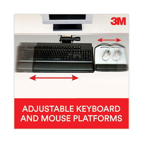 Picture of Knob Adjust Keyboard Tray With Highly Adjustable Platform, Black