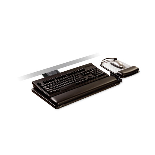 Picture of Sit/Stand Easy Adjust Keyboard Tray, Highly Adjustable Platform,, Black