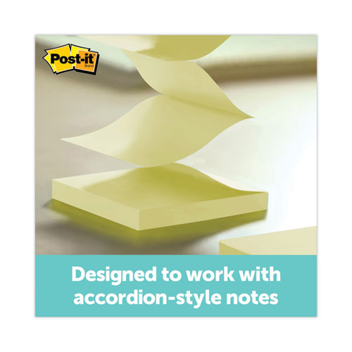 Picture of Clear Top Pop-up Note Dispenser, For 3 x 3 Pads, Black, Includes 50-Sheet Pad of Canary Yellow Pop-up Pad