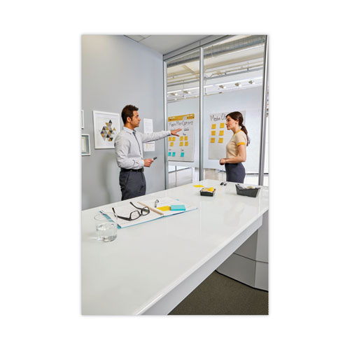 Picture of Clear Top Pop-up Note Dispenser, For 3 x 3 Pads, Black, Includes 50-Sheet Pad of Canary Yellow Pop-up Pad