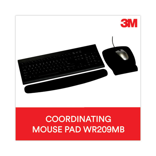 Picture of Antimicrobial Foam Mouse Pad with Wrist Rest, 8.62 x 6.75, Black