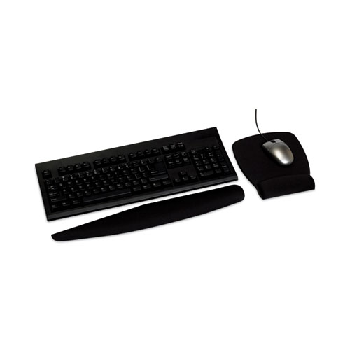 Picture of Antimicrobial Foam Mouse Pad with Wrist Rest, 8.62 x 6.75, Black