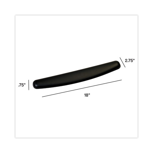 Picture of Antimicrobial Gel Compact Keyboard Wrist Rest, 18 x 2.75, Black