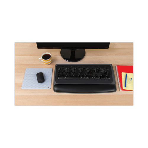 Picture of Antimicrobial Gel Keyboard Wrist Rest Platform, 19.6 x 10.6, Black/Gray/Silver