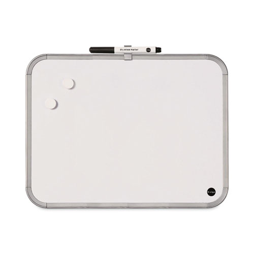 Picture of Magnetic Dry Erase Board, 11" x 14", White Surface, White Plastic Frame