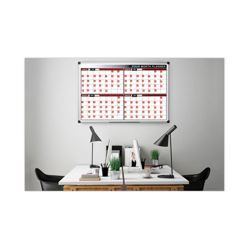 Picture of Interchangeable Magnetic Board Accessories, Months of Year, Black/White, 2" x 1", 12 Pieces