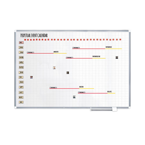 Picture of Interchangeable Magnetic Board Accessories, Calendar Dates, Red/White, 1" x 1", 31 Pieces