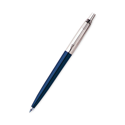 Picture of Jotter Ballpoint Pen, Retractable, Medium 1 mm, Blue Ink, Royal Blue/Chrome Barrel