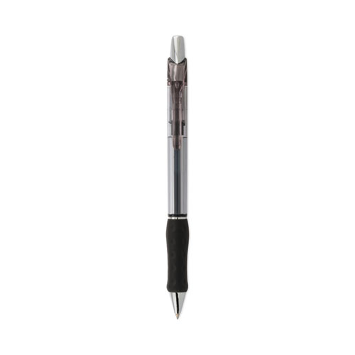 Picture of R.S.V.P. Super RT Ballpoint Pen, Retractable, Medium 0.7 mm, Black Ink, Clear/Black Barrel, Dozen