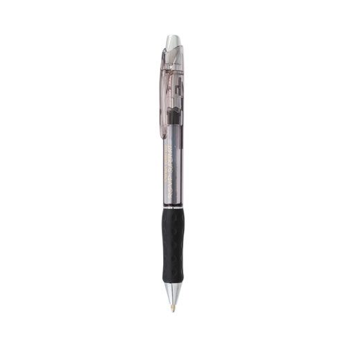 Picture of R.S.V.P. Super RT Ballpoint Pen, Retractable, Medium 1 mm, Black Ink, Clear/Black Barrel, Dozen