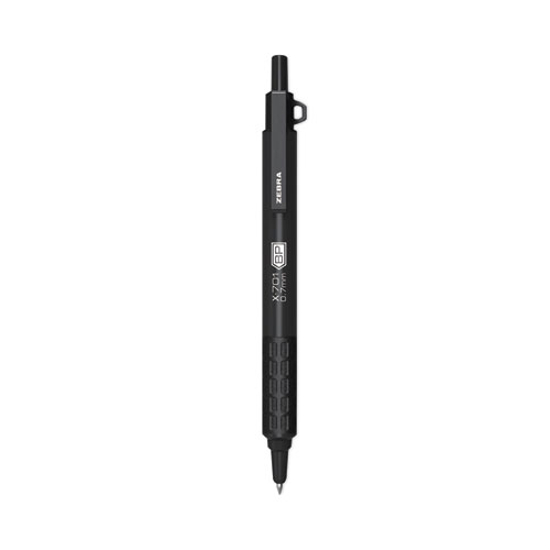 Picture of X-701 Ballpoint Pen, Retractable, Fine 0.7 mm, Black Ink, Black Barrel