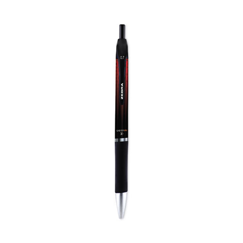 Picture of Sarasa Dry Gel X1 Gel Pen, Retractable, Medium 0.7 mm, Red Ink, Red Barrel, 12/Pack