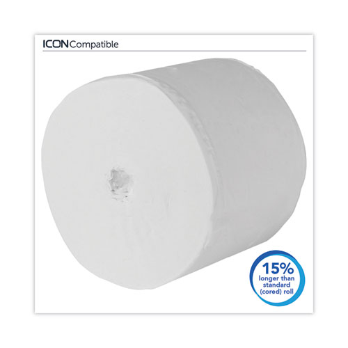 Picture of Essential Extra Soft Coreless Standard Roll Bath Tissue, Septic Safe, 2-Ply, White, 800 Sheets/Roll, 36 Rolls/Carton