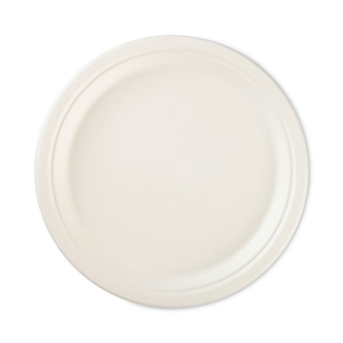 Picture of ECOSAVE Tableware, Plate, Bagasse, 10.13" dia, White, 16/Pack