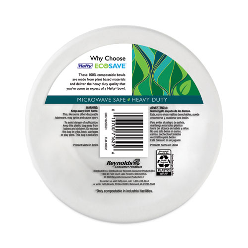 Picture of ECOSAVE Tableware, Plate, Bagasse,  6.75" dia, White, 30/Pack