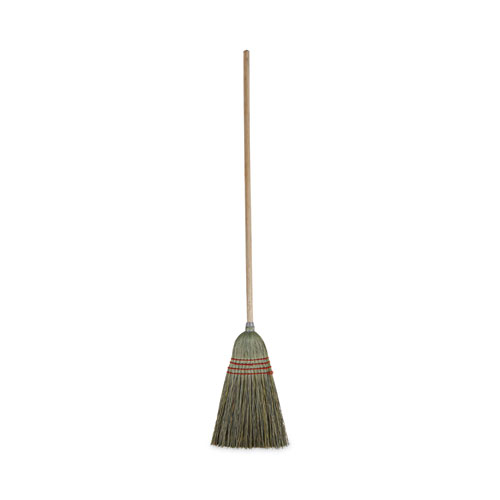 Picture of Mixed Fiber Maid Broom, Mixed Fiber Bristles, 55" Overall Length, Natural, 12/Carton