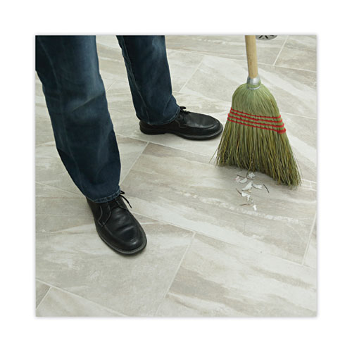 Picture of Mixed Fiber Maid Broom, Mixed Fiber Bristles, 55" Overall Length, Natural, 12/Carton