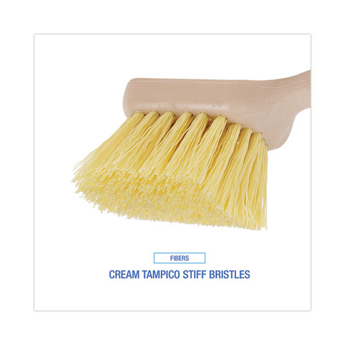 Picture of Utility Brush, Cream Polypropylene Bristles, 5.5" Brush, 3" Tan Plastic Handle