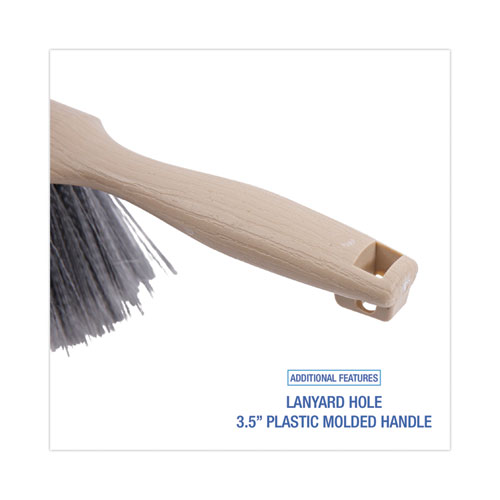 Picture of Counter Brush, Gray Flagged Polypropylene Bristles, 4.5" Brush, 3.5" Tan Plastic Handle