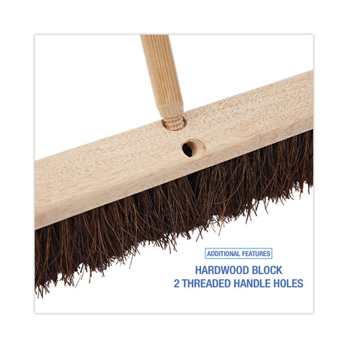 Picture of Floor Brush Head, 3.25" Natural Palmyra Fiber Bristles, 24" Brush