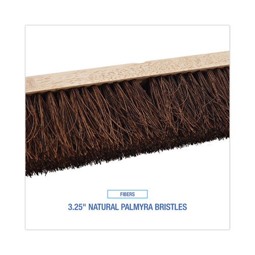 Picture of Floor Brush Head, 3.25" Natural Palmyra Fiber Bristles, 24" Brush