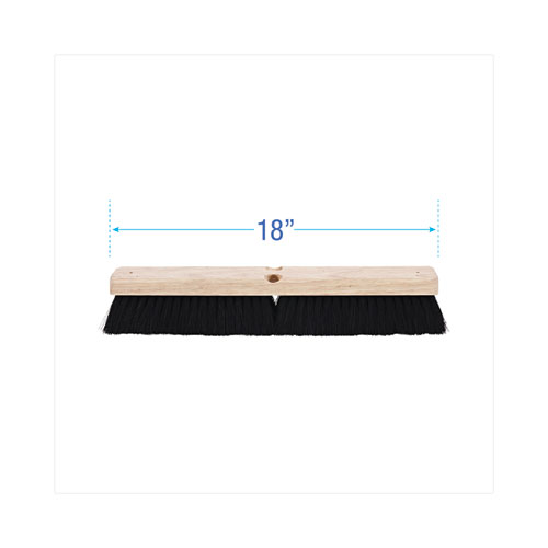 Picture of Floor Brush Head, 2.5" Black Tampico Fiber Bristles, 18" Brush