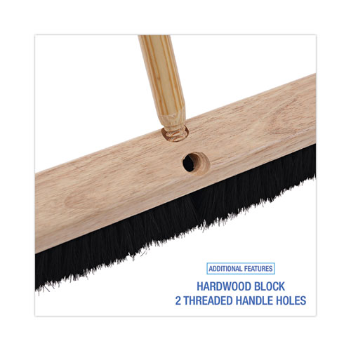 Picture of Floor Brush Head, 2.5" Black Tampico Fiber Bristles, 18" Brush