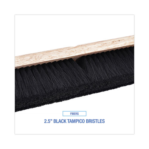 Picture of Floor Brush Head, 2.5" Black Tampico Fiber Bristles, 18" Brush