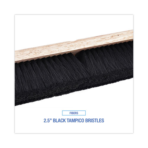 Picture of Floor Brush Head, 2.5" Black Tampico Fiber Bristles, 36" Brush