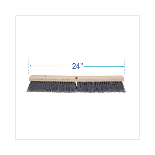 Picture of Floor Brush Head, 3" Gray Flagged Polypropylene Bristles, 24" Brush