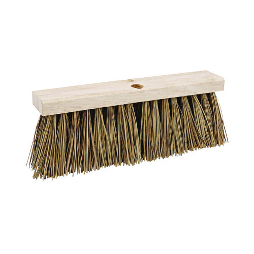 Picture of Street Broom Head, 6.25" Brown Palmyra Fiber Bristles, 16" Brush