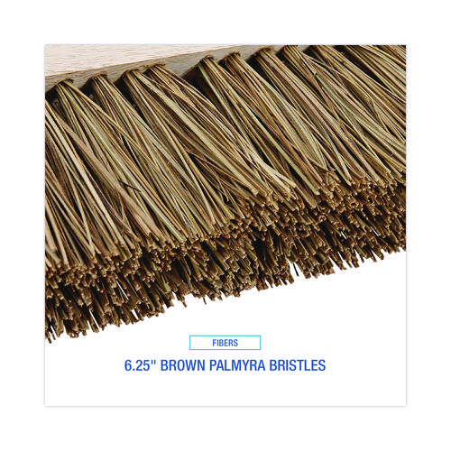 Picture of Street Broom Head, 6.25" Brown Palmyra Fiber Bristles, 16" Brush