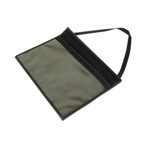 Picture of 1-Pocket Shop Ticket Holder w/Strap and Black Stitching, 75-Sheet, 9 x 12