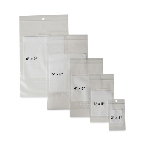 Picture of Write-On Poly Bags, 2 mil, 2" x 3", Clear, 1,000/Carton