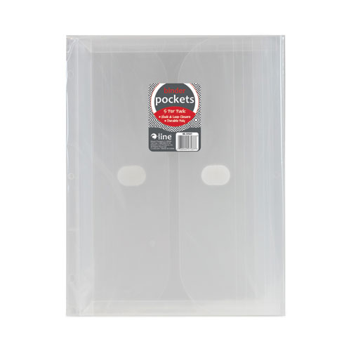 Picture of Poly Binder Pockets, 9.25 x 11.5, Clear, 5/Pack