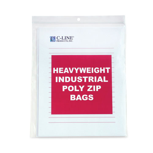 Picture of Heavyweight Industrial Poly Zip Bags, 8.5 x 11, 50/BX