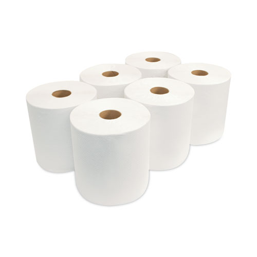 Picture of Morsoft Universal Roll Towels, 1-Ply, 8" x 700 ft, White, 6 Rolls/Carton