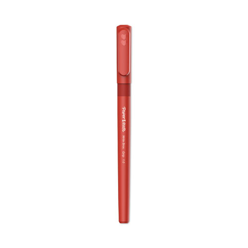 Picture of Write Bros. Grip Ballpoint Pen, Stick, Medium 1 mm, Red Ink, Red Barrel, Dozen