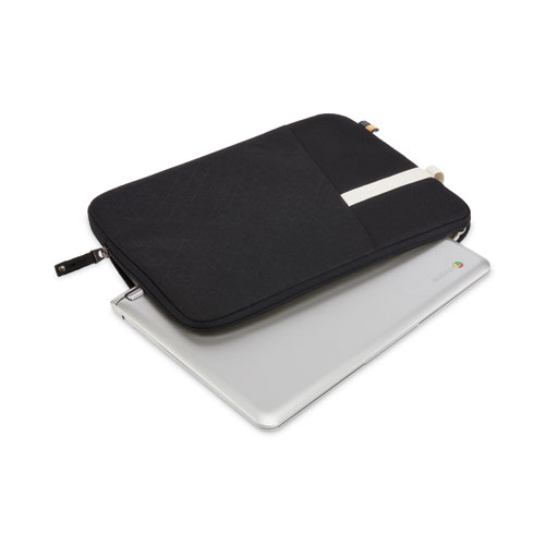 Picture of Ibira Laptop Sleeve, Fits Devices Up to 11.6", Polyester, 12.6 x 1.2 x 9.4, Black