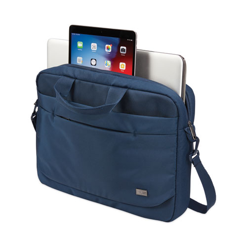 Picture of Advantage Laptop Attache, Fits Devices Up to 14", Polyester, 14.6 x 2.8 x 13, Dark Blue