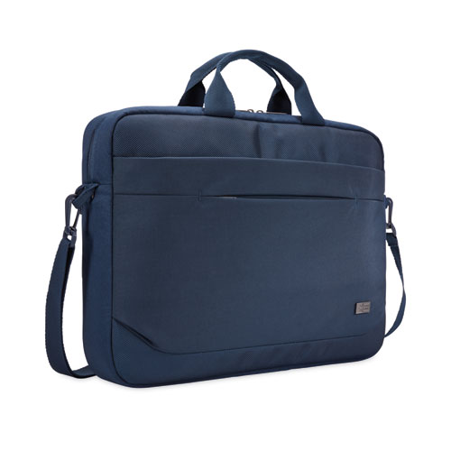 Picture of Advantage Laptop Attache, Fits Devices Up to 14", Polyester, 14.6 x 2.8 x 13, Dark Blue