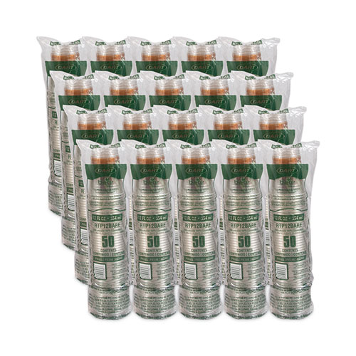 Picture of Bare Eco-Forward RPET Cold Cups, Squat, 12 oz to 14 oz, Leaf Design, 50/Pack, 20 Packs/Carton