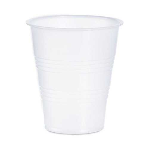 Picture of High-Impact Polystyrene Cold Cups, 7 oz, Translucent, 100 Cups/Sleeve, 25 Sleeves/Carton