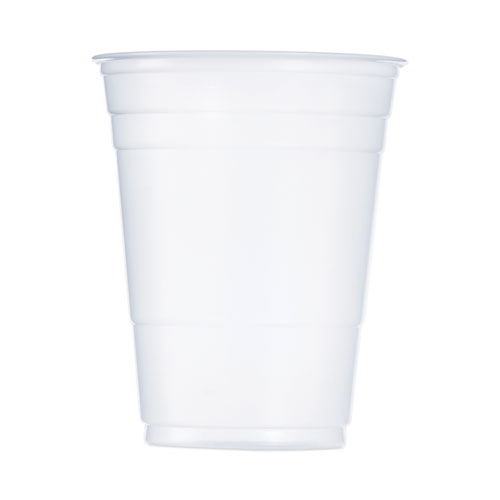 Picture of SOLO Party Plastic Cold Drink Cups, 16 oz, 50/Sleeve, 20 Sleeves/Carton