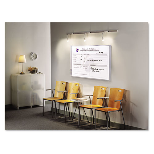 Picture of InView Custom Whiteboard, 48 x 36, White/Clear Surface, Graphite Fiberboard Frame