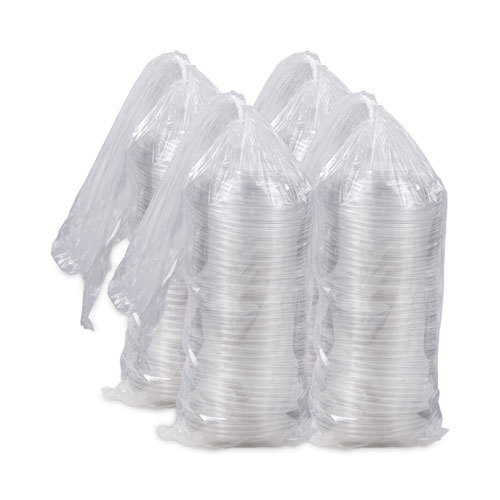 Picture of PresentaBowls Clear Dome Lids, 7.3 Diameter x 1.1 h, Clear, Plastic, 63 Lids/Bag, 4 Bags/Carton