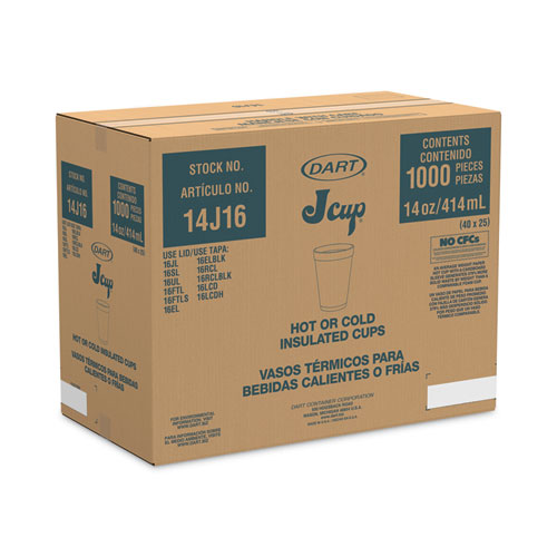 Picture of Foam Drink Cups, 14 oz, White, 1,000/Carton